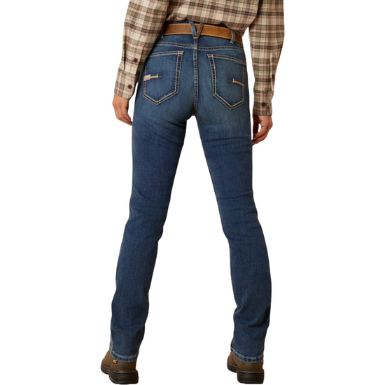 Ariat Ladies Rebar Riveter™ Work Flex Blue Denim Jeans 10051850