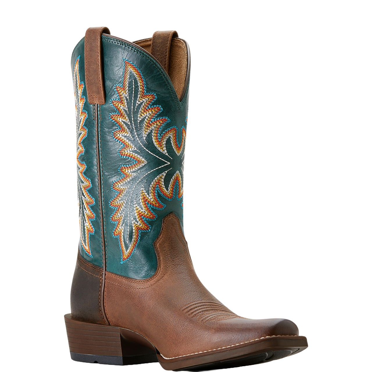 Ariat Men's Renegade Vintage Oak & Deep Teal Cowboy Boots 10053696