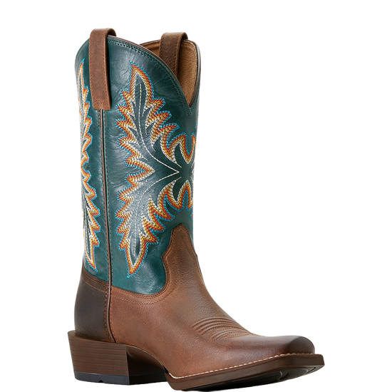 Ariat Men's Renegade Vintage Oak & Deep Teal Cowboy Boots 10053696