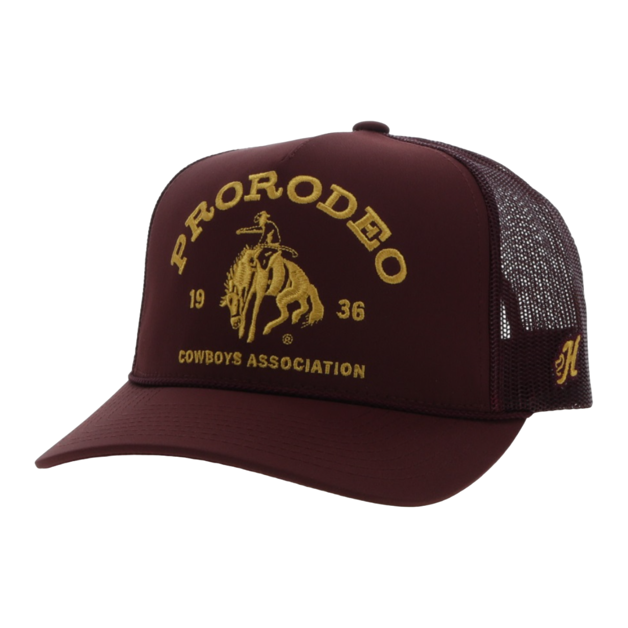 Hooey Men's Prorodeo Maroon & Gold Snapback Hat 2263T-MA