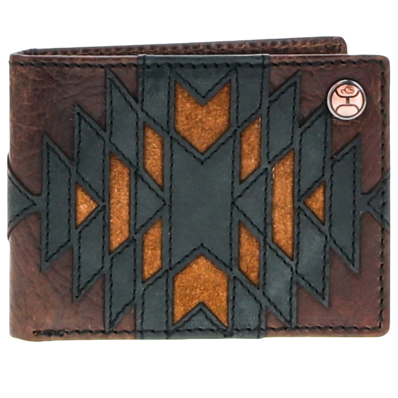 Hooey Kai Brown & Black Western Bifold Wallet HFBF031-BRBK