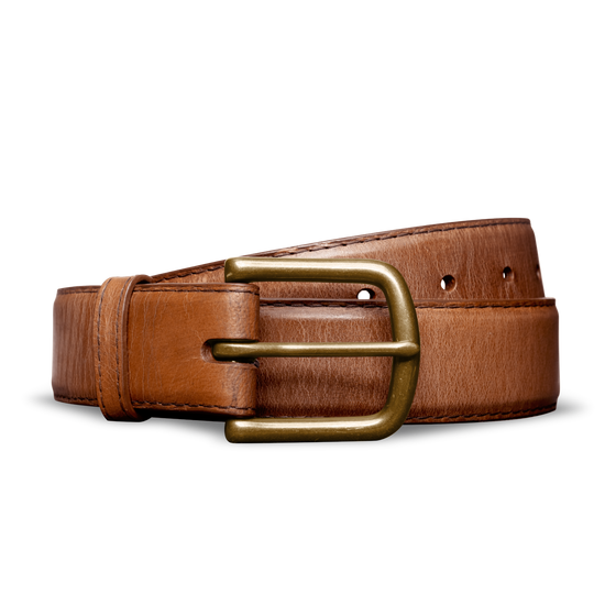 Tecovas Men's Solid Scotch Brown Leather Belt 30340SCO