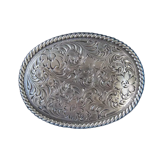 Nocona Men's Oval Scrolled Western Belt Buckle 37222