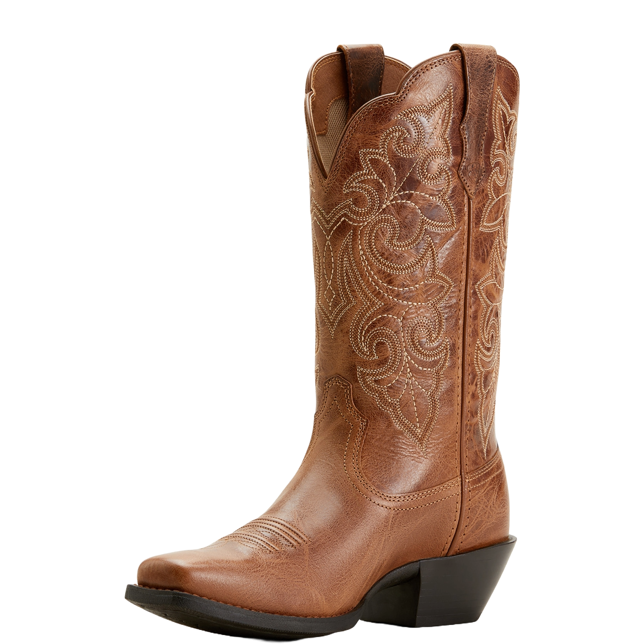 Ariat Ladies Round Up Ready Russet Brown Square Toe Boots 10053733