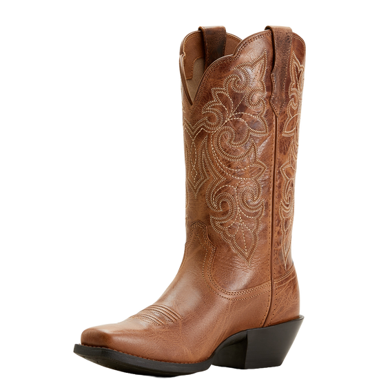 Ariat Ladies Round Up Ready Russet Brown Square Toe Boots 10053733