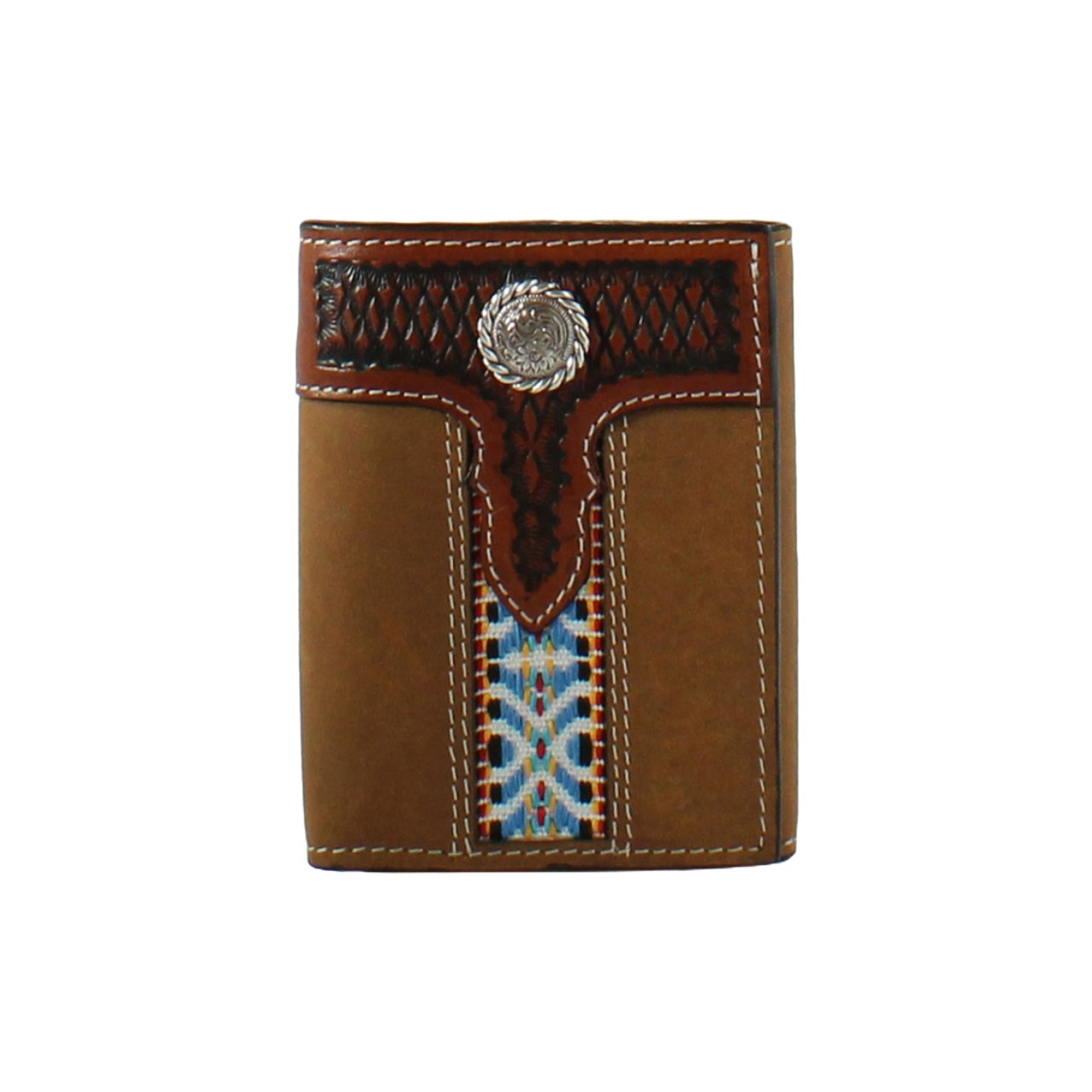 3D Mens Western Aztec Trifold Wallet D250007102