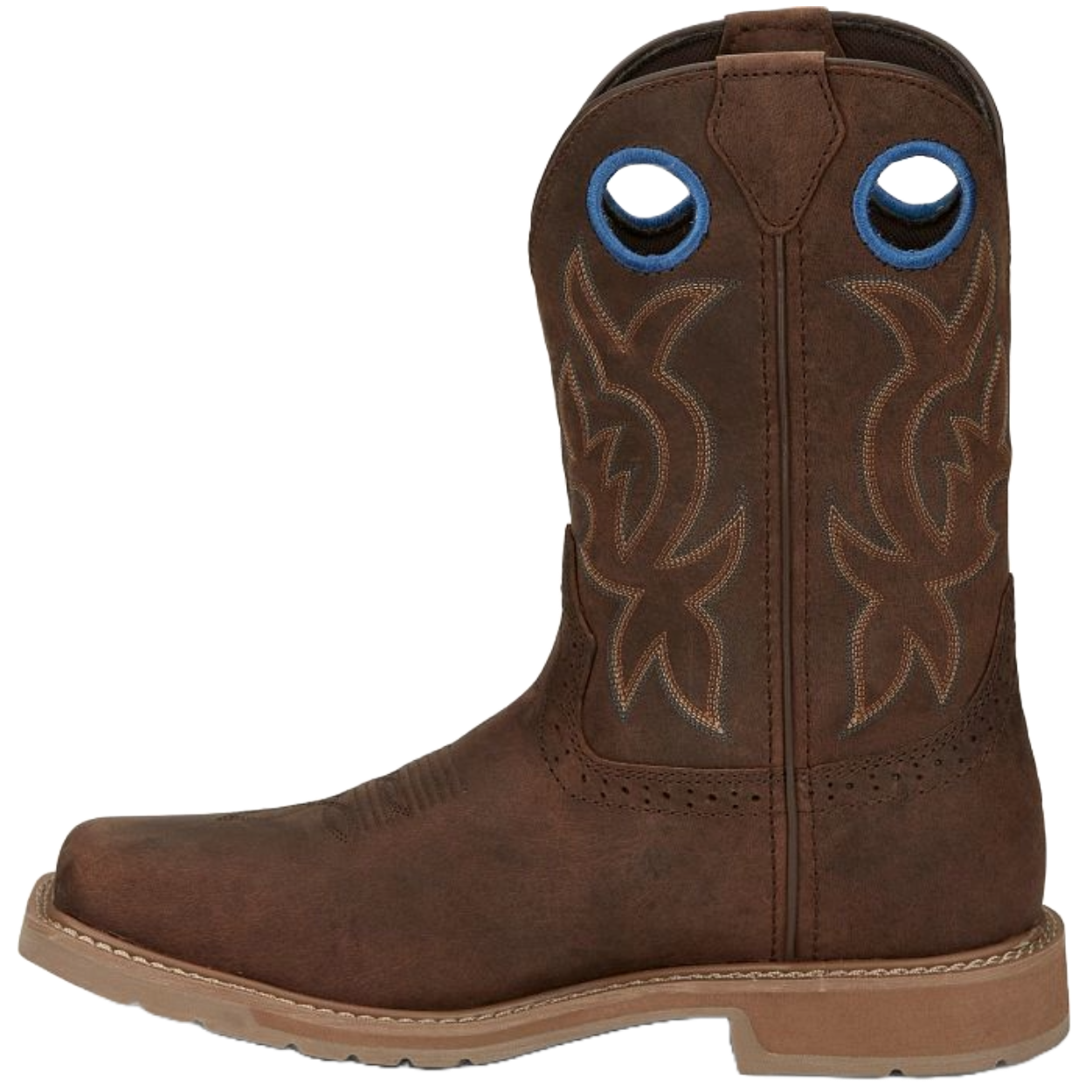 Justin Mens All Around Walnut Brown Waterproof Steel Toe Boots