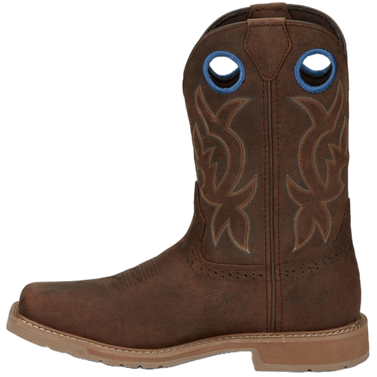 Justin Mens All Around Walnut Brown Waterproof Steel Toe Boots