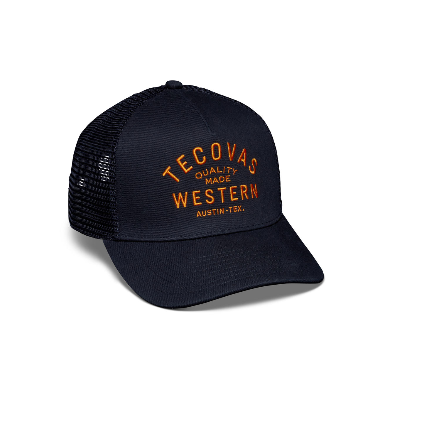 Tecovas Quality Made Graphic Black & Orange Trucker Cap 30259BKO