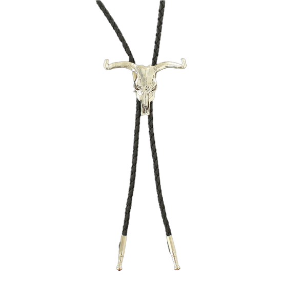 Double S Longhorn Skull Slide Bolo Tie 22101