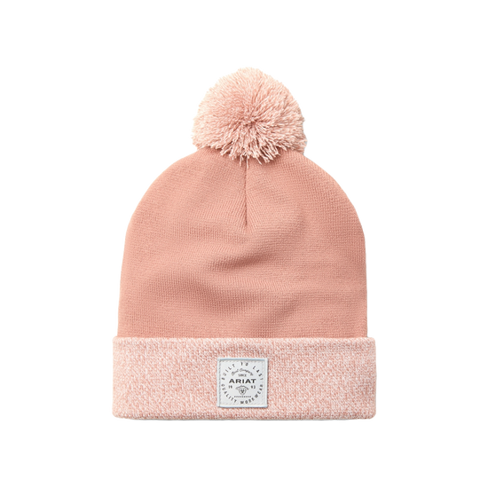 Ariat Ladies Pom Burlwood Pink Watch Cap Work Beanie 10053526