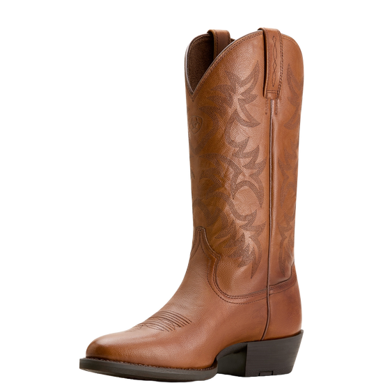 Ariat Men's Heritage R Toe Cognac Brown Western Boots 10053736