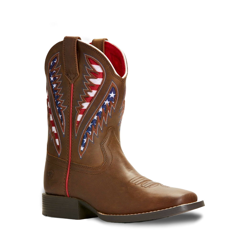 Ariat Kid's Quickdraw VentTEK American Flag Western Boots 10027304 ...