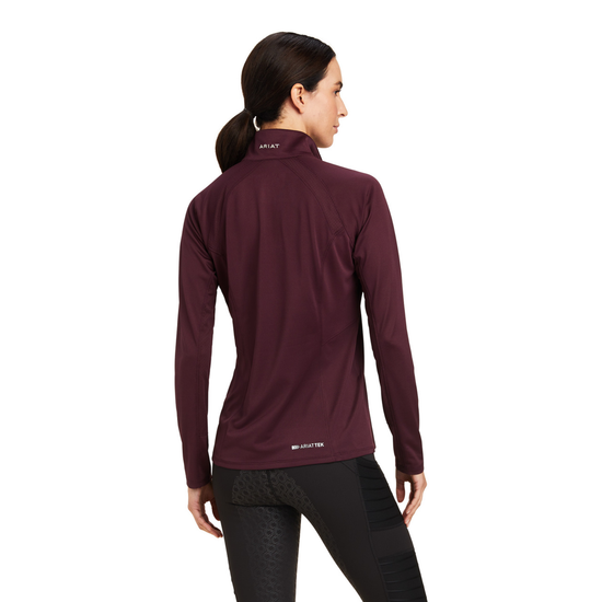 Ariat® Ladies Sunstopper 2.0 1/4 Zip Mulberry Baselayer 10041190