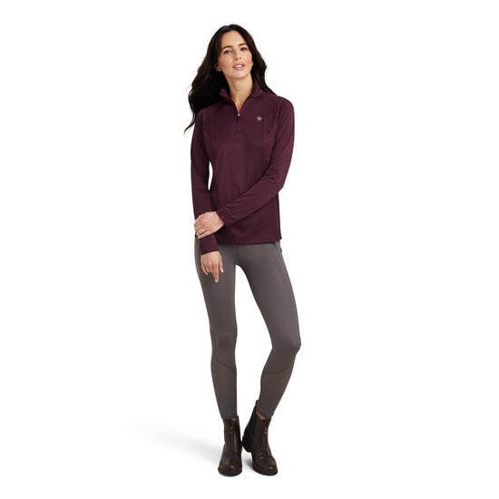 Ariat® Ladies Sunstopper 2.0 1/4 Zip Mulberry Baselayer 10041190