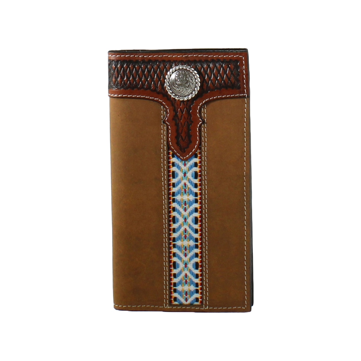 3D Mens Tooled Aztec Rodeo Wallet D250006902