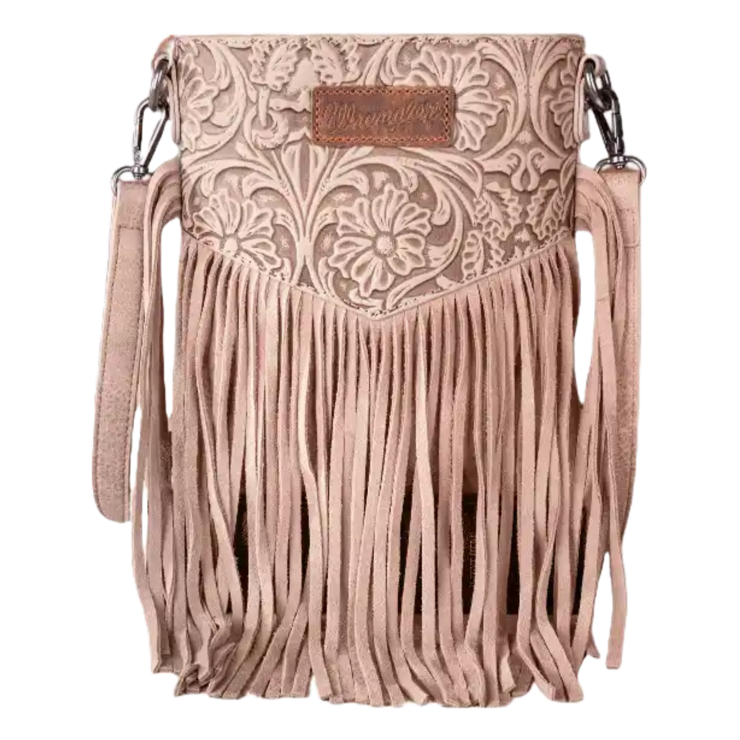 Wrangler Ladies Vintage Floral Embossed Khaki Crossbody Bag WG63-G8360AKH