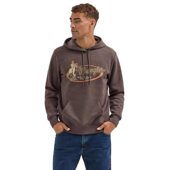 Wrangler Men's Chocolate Torte Tan Hooded Pullover 112354257