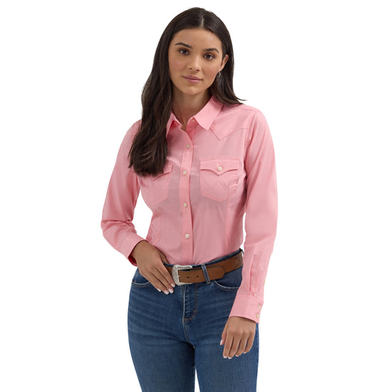 Wrangler Ladies Retro® Western Button Down Peony Pink Shirt 112358016