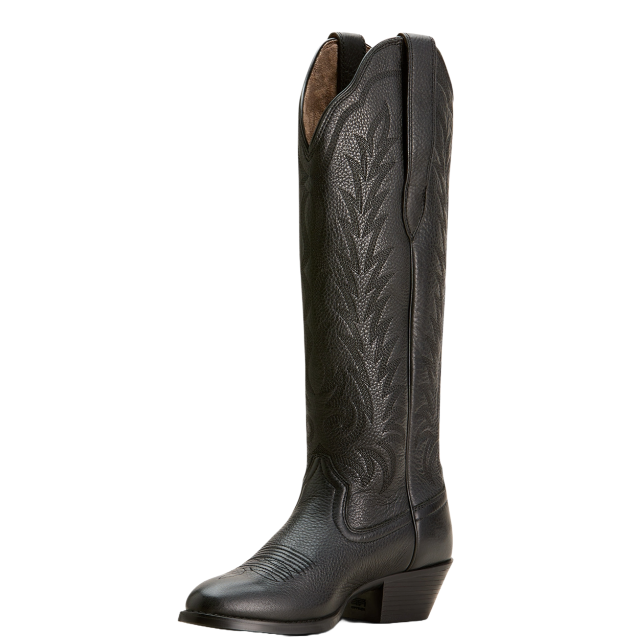 Ariat Ladies 16in Heritage R Toe StretchFit Black Deertan Boots 10053784