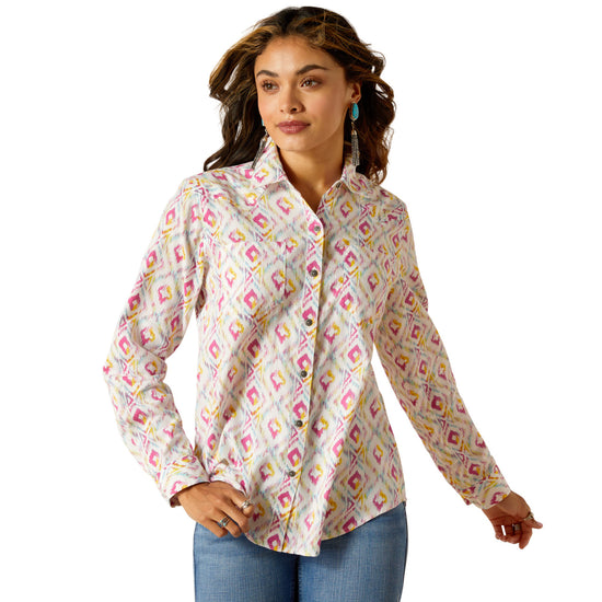 Ariat Ladies REAL Billie Jean Adina White Button Down Shirt 10051375