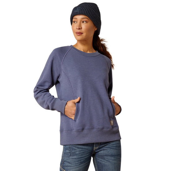 Ariat Ladies Rebar Traverse Blue Indigo Heather Sweatshirt 10053022