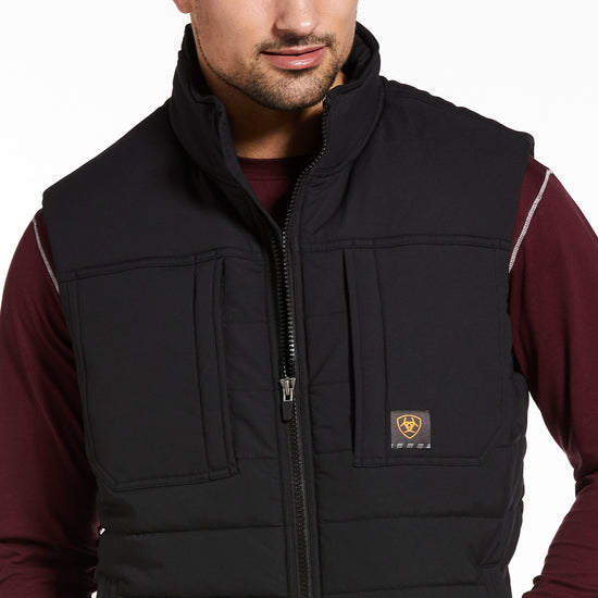 Ariat® Mens Rebar Black Valiant Ripstop Insulated Work Vest 10032903