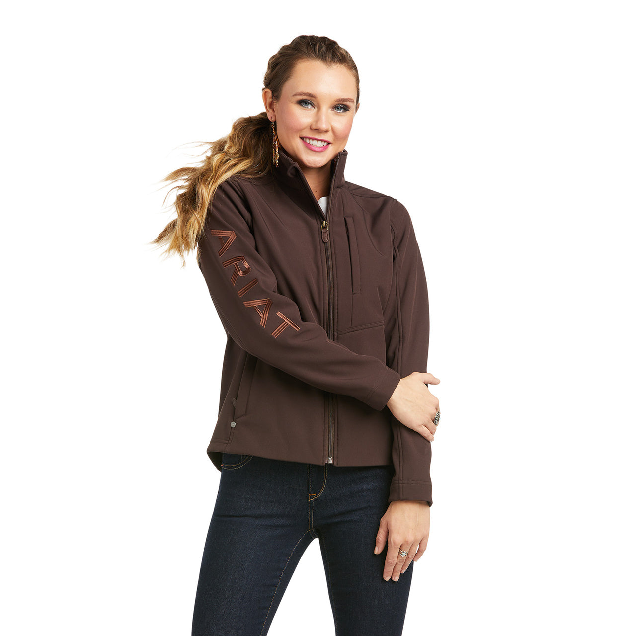 Ariat® Ladies Coffeebean Classic Team Softshell Jacket 10033520