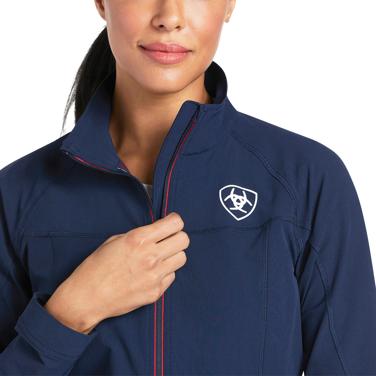 Ariat® Ladies Agile 2.0 Team Navy & Red Softshell Jacket 10030423