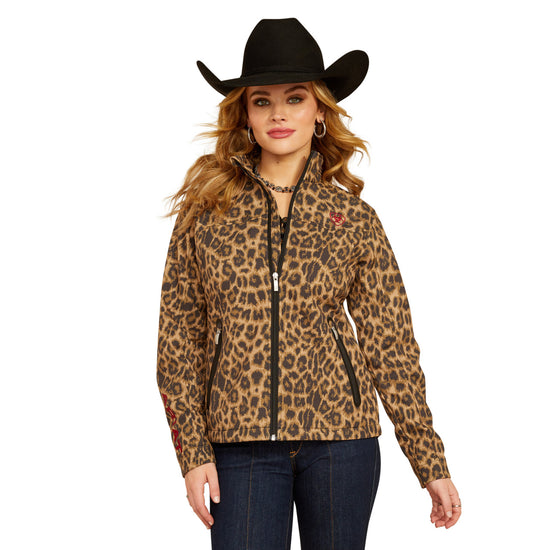 Ariat Ladies New Team Softshell Lila Leopard Print Jacket 10053013