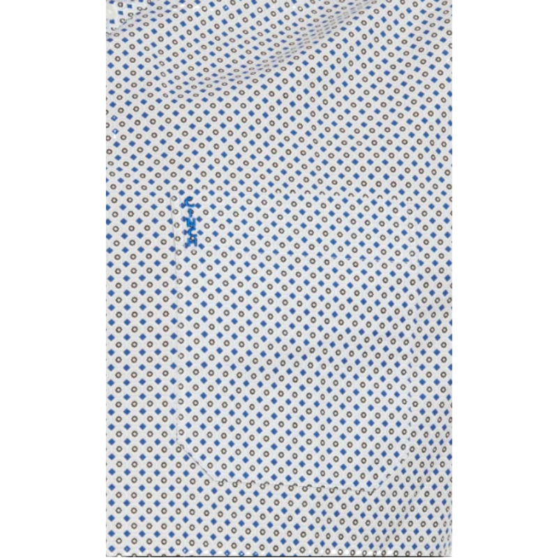 Cinch Mens Light Blue Modern Print Button Up Shirt MTW1347104