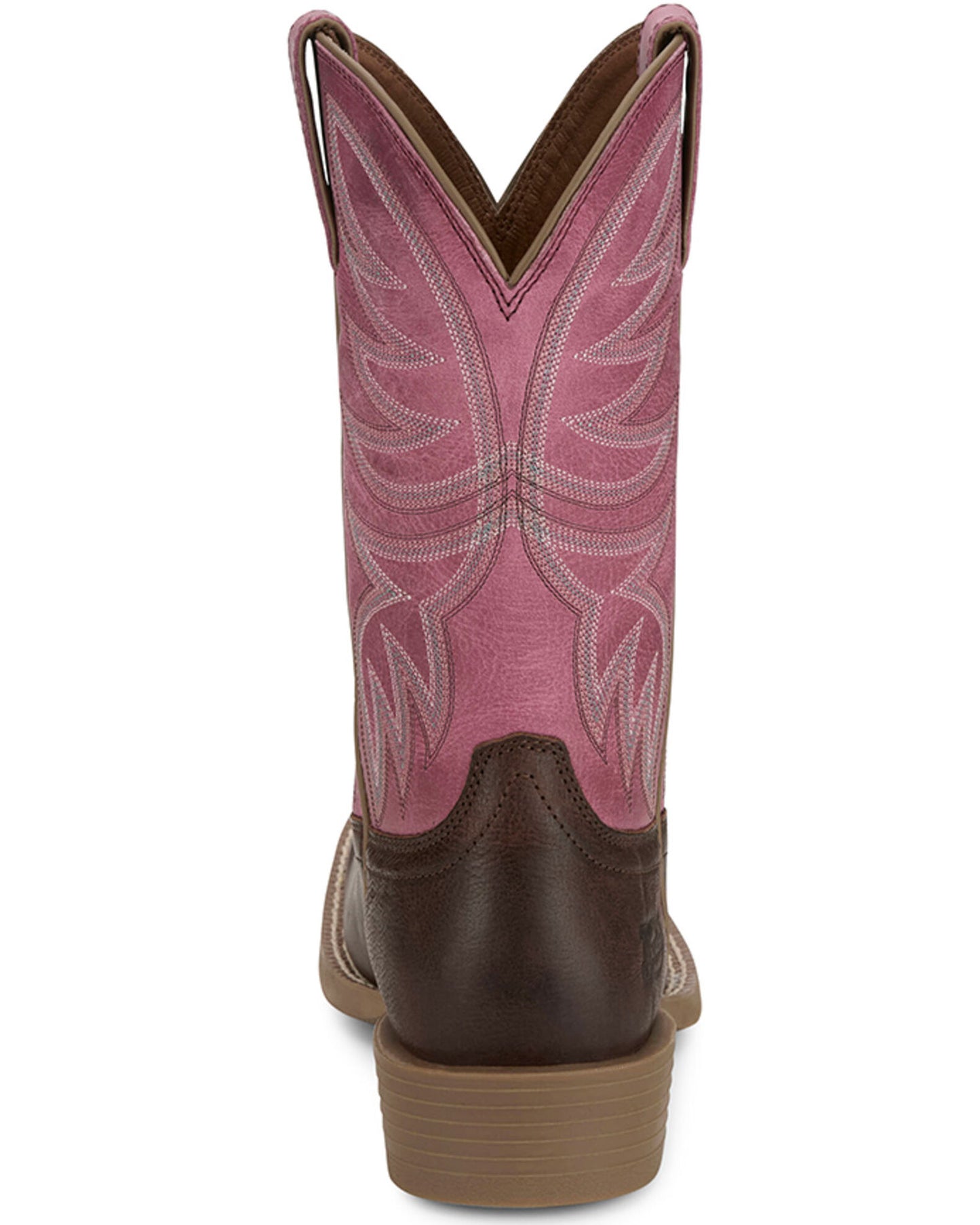 Justin Ladies Demeter Rose Pink & Brown Western Boot SE2804