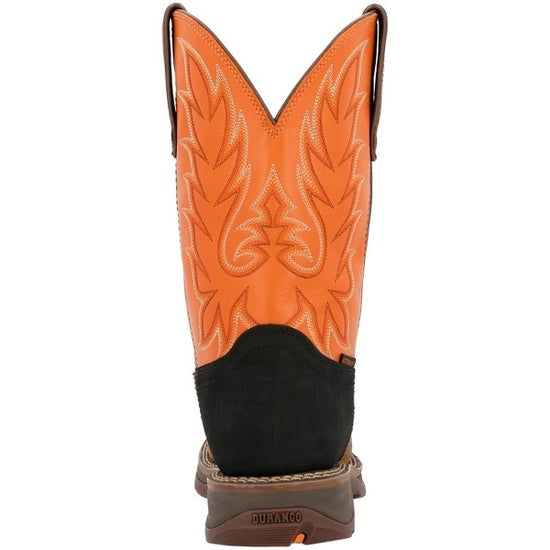 Durango Men's Workin' Rebel™ Waterproof with InsulKul™ Brown & Orange Work Boot DDB0497