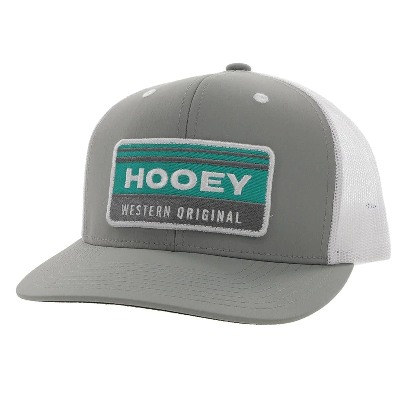 Hooey Men's Horizon 6-panel Grey and White Snapback Cap 2235T-GYWH