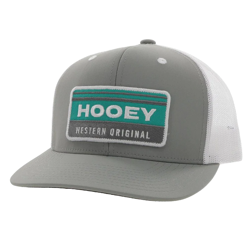 Hooey Men's Horizon 6-panel Grey and White Snapback Cap 2235T-GYWH