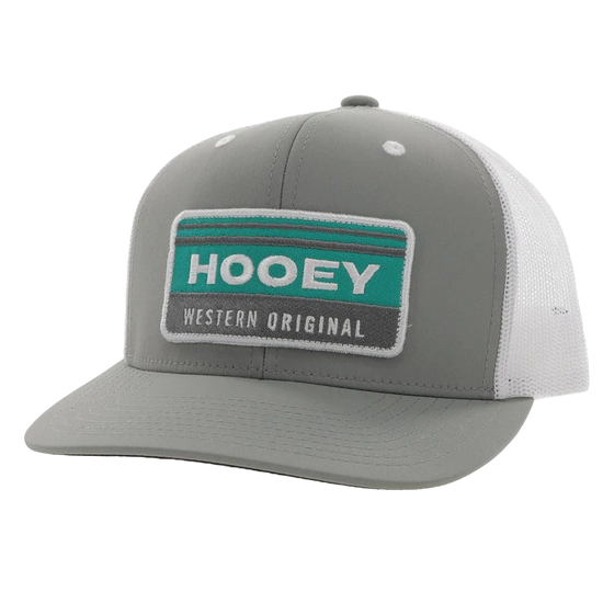 Hooey Men's Horizon 6-panel Grey and White Snapback Cap 2235T-GYWH