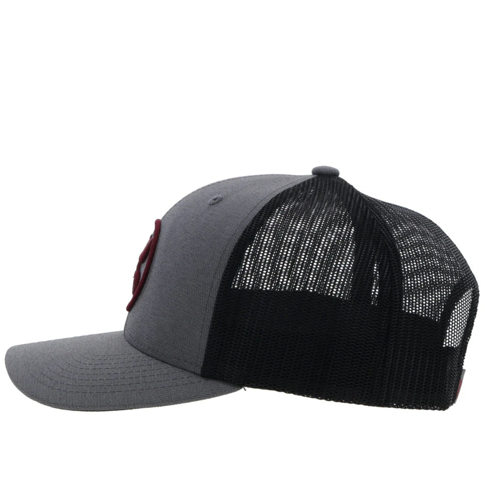 Hooey O Classic Graphic Grey & Black Trucker Cap 2309T-GYBK