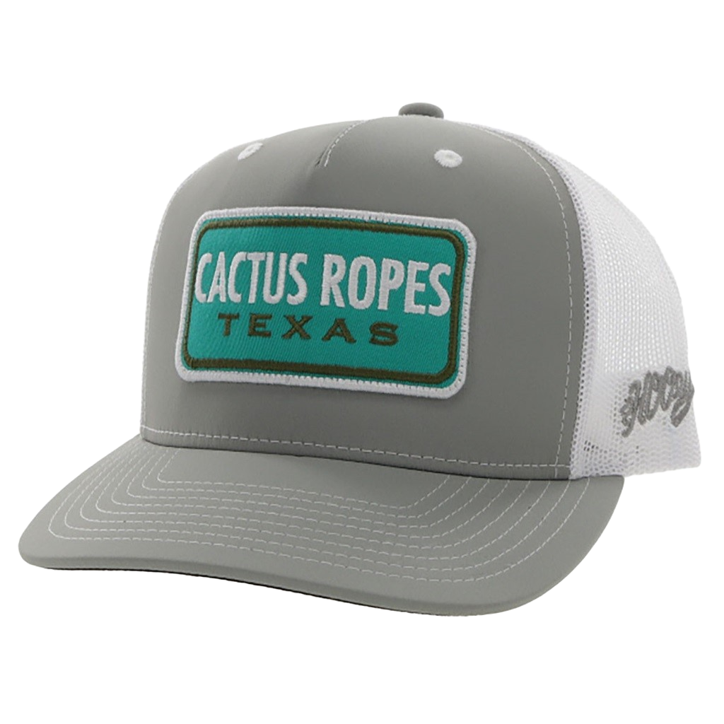 Hooey® Men's Cactus Ropes 5-panel Grey & White Trucker Cap CR083