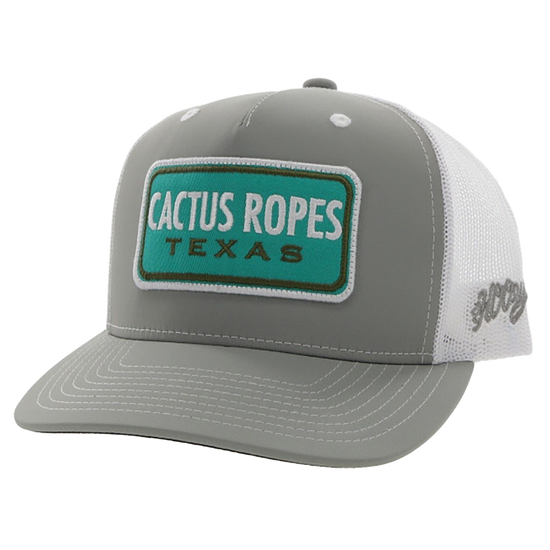 Hooey® Men's Cactus Ropes 5-panel Grey & White Trucker Cap CR083