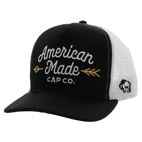 Hooey® Men's American Made Black & White Trucker Cap 9730T-BKWH