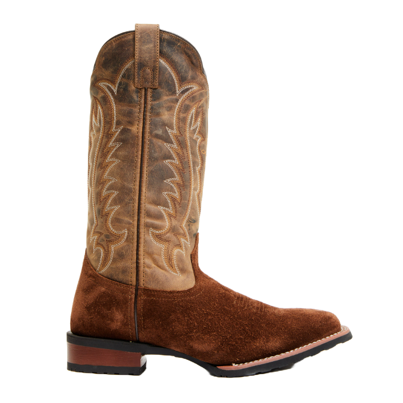 Laredo Men's Rigid Roughout Performance Broad Square Toe Western Boots 7729