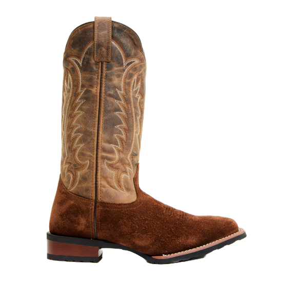 Laredo Men's Rigid Roughout Performance Broad Square Toe Western Boots 7729