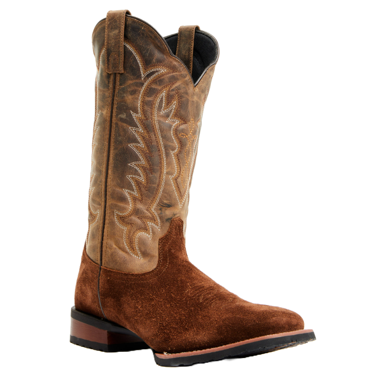 Laredo Men's Rigid Roughout Performance Broad Square Toe Western Boots 7729