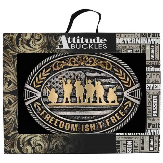 Montana Silversmiths Freedom Isn't Free Attitude Buckle A1012P