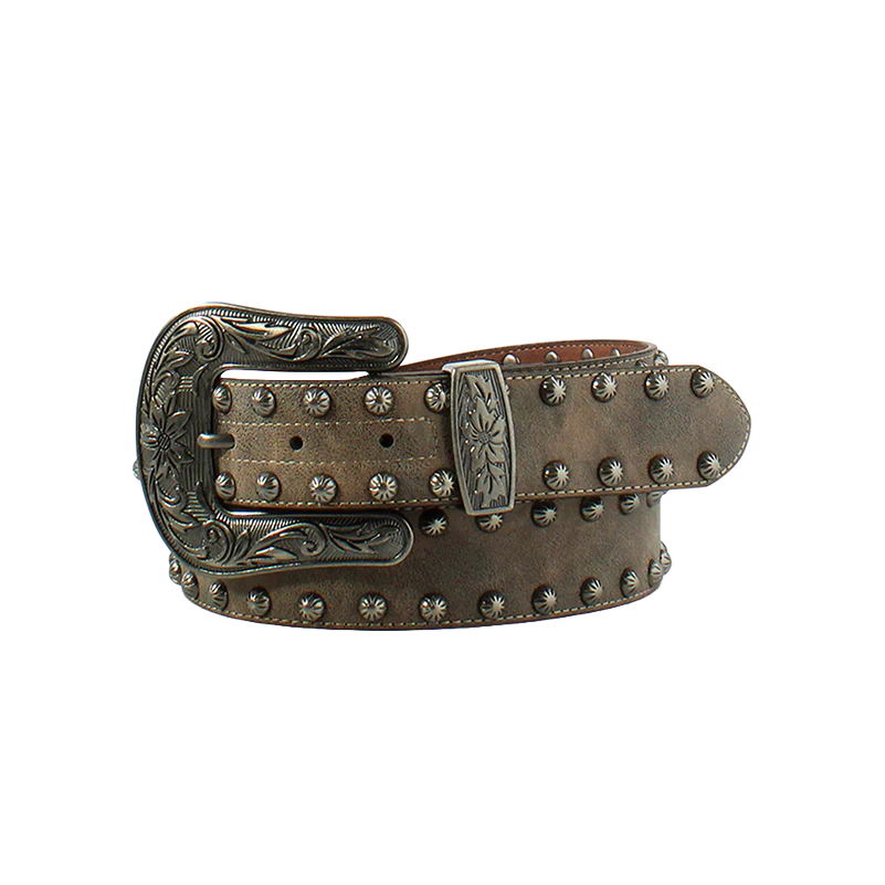 Ariat Ladies Marble Brown Studded Western Belt A1561002