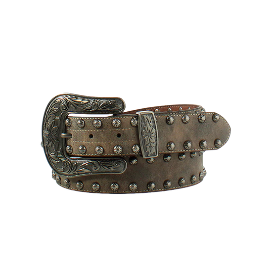 Ariat Ladies Marble Brown Studded Western Belt A1561002