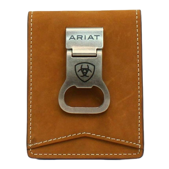 Ariat® Men's Western Contrast Stitching Bi-Fold Wallet With Money Clip A3543344