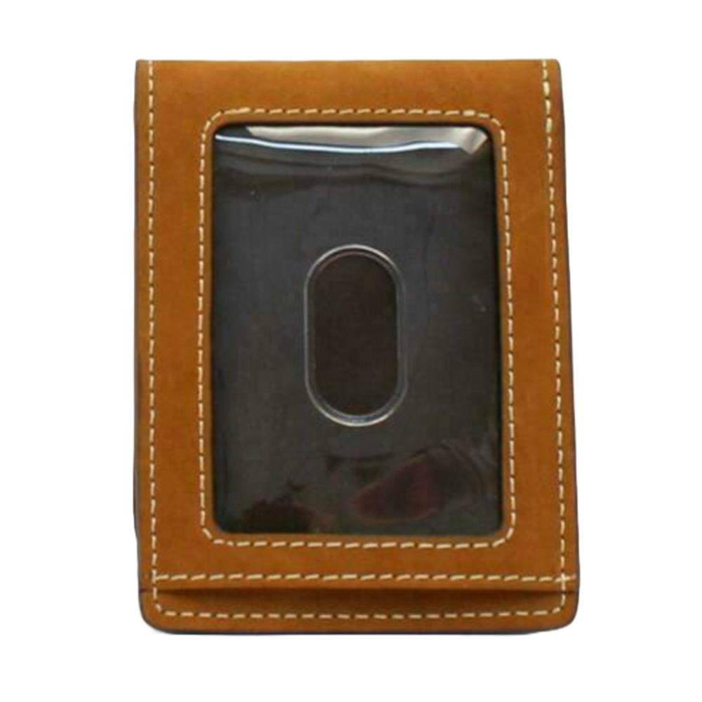 Ariat® Men's Western Contrast Stitching Bi-Fold Wallet With Money Clip A3543344