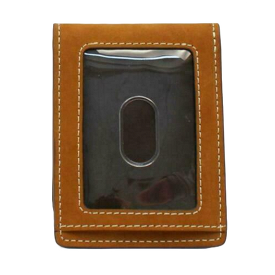 Ariat® Men's Western Contrast Stitching Bi-Fold Wallet With Money Clip A3543344