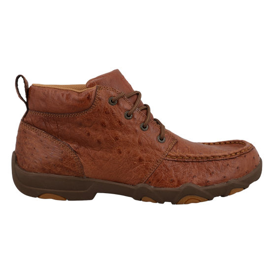 Twisted X Men's Chukka Ultralite X Driving Moc Chestnut Ostrich Boots MDMU006